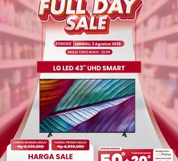 Transmart Full Day Sale Tawarkan Diskon Hingga 70% untuk LED TV 43 Inch