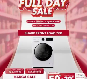 Promo Mesin Cuci 7kg di Transmart Full Day Sale: Harga Mulai Rp 4 Jutaan