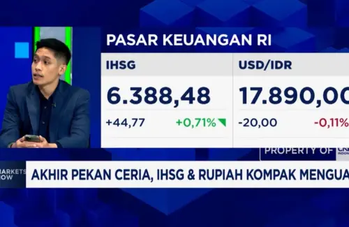Akhir Pekan Ceria Pasar Keuangan: IHSG Menguat Tajam, Rupiah Tembus Rp 17.800-an per Dolar AS