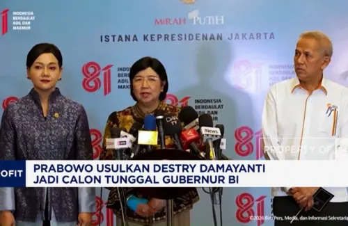 Prabowo Subianto Usulkan Destry Damayanti sebagai Calon Tunggal Gubernur BI