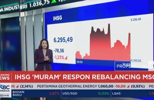 Rebalancing MSCI Picu Anjloknya IHSG Lebih dari 1%, Investor Cemas Menanti Langkah Selanjutnya