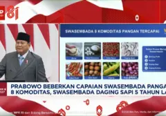 Prabowo Ungkap 8 Komoditas Pangan Indonesia Capai Swasembada, Apa Saja?