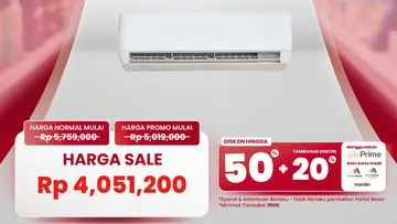 Transmart Full Day Sale Tawarkan AC Split 1 PK dengan Potongan Harga Fantastis