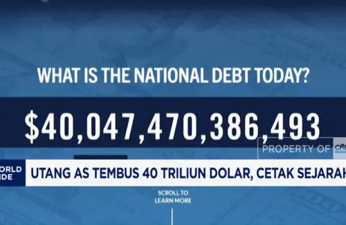 Utang Amerika Serikat Pecah Rekor, Tembus 40 Triliun Dolar