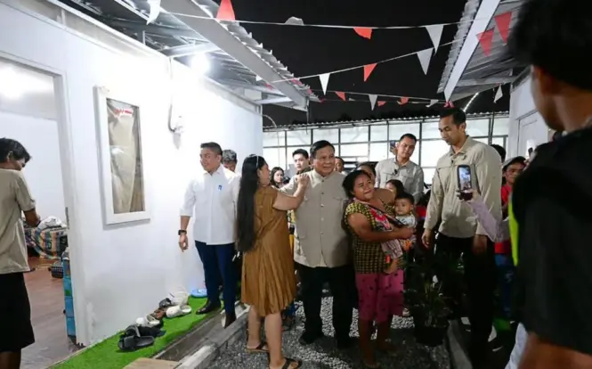 Prabowo Subianto Tinjau Langsung Hunian Baru Warga Relokasi Senen Jakarta
