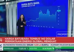 Lonjakan Permintaan Energi Dorong Harga Batu Bara ke Rekor USD 140 per Ton