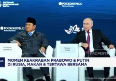 Keakraban Prabowo dan Putin Terpancar dalam Jamuan Makan di Moskow