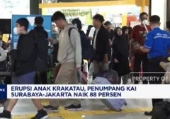 Erupsi Anak Krakatau Picu Lonjakan Penumpang KAI Surabaya-Jakarta 88%