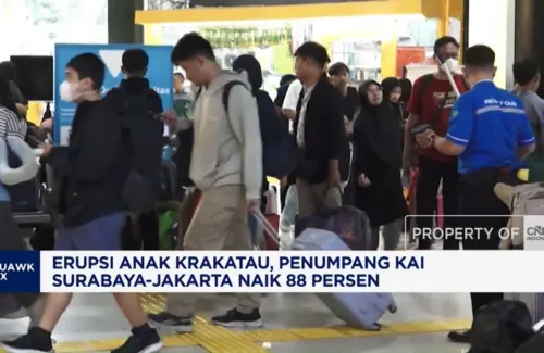 Erupsi Anak Krakatau Picu Lonjakan Penumpang KAI Surabaya-Jakarta 88%